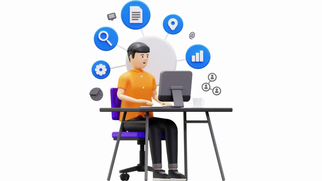 cartoon working image